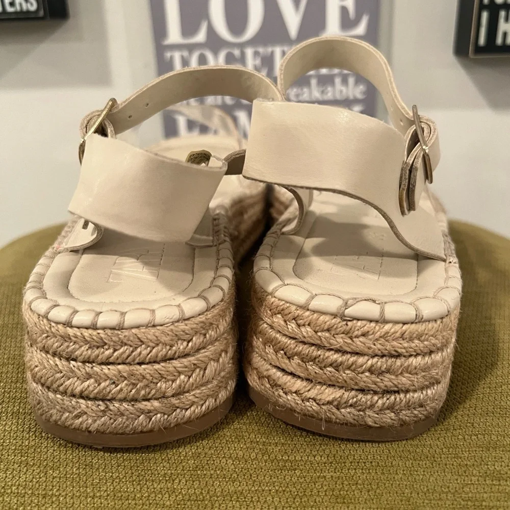 ZARA women beige espadrilles sandals/size 6 - Picture 4 of 14